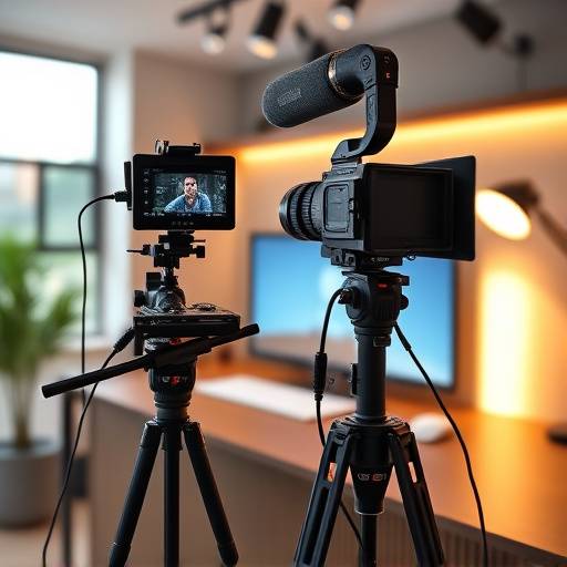 Equipamento para transmissão ao vivo de eventos.